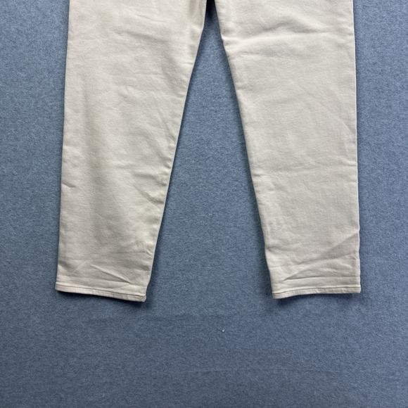 Express NWT Women's Mid Rise Boyfriend Cream Color Jeans‎ Size 0 - Picture 3 of 9